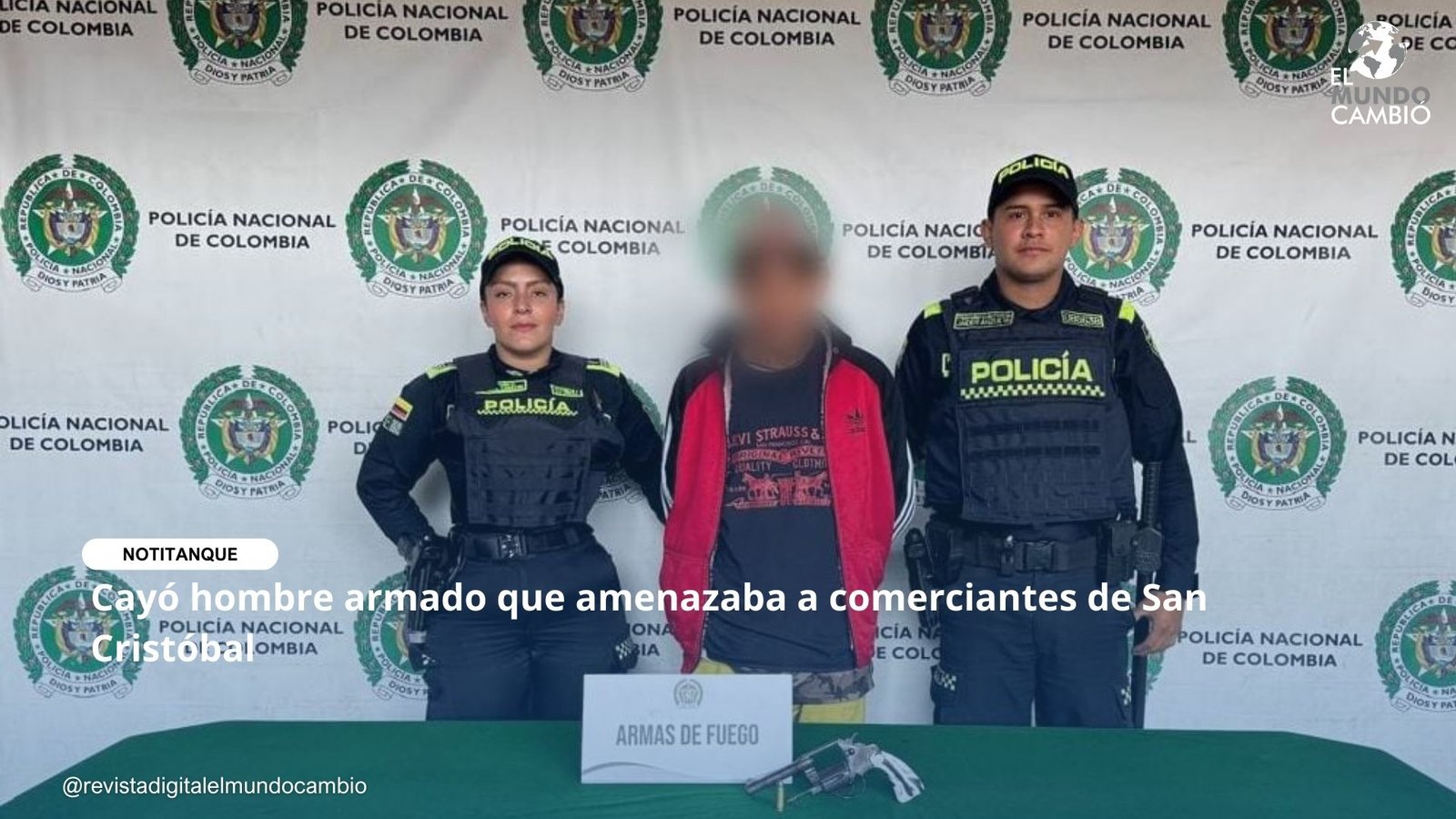 Cayó hombre armado que amenazaba a comerciantes de San Cristóbal