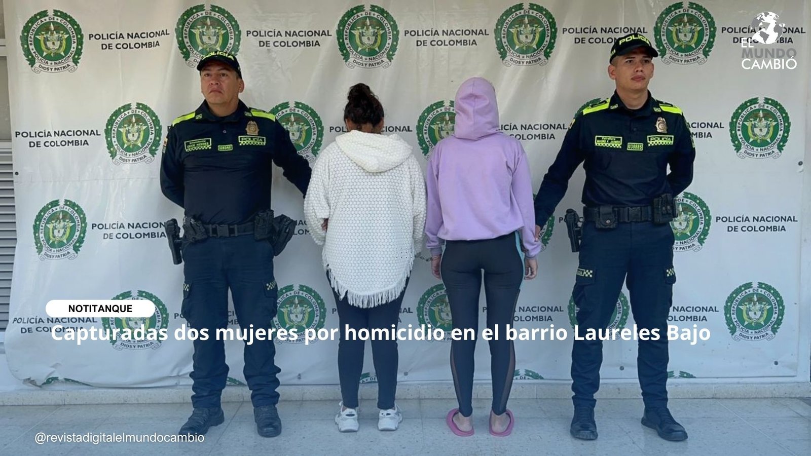Capturadas dos mujeres por homicidio en el barrio Laureles Bajo