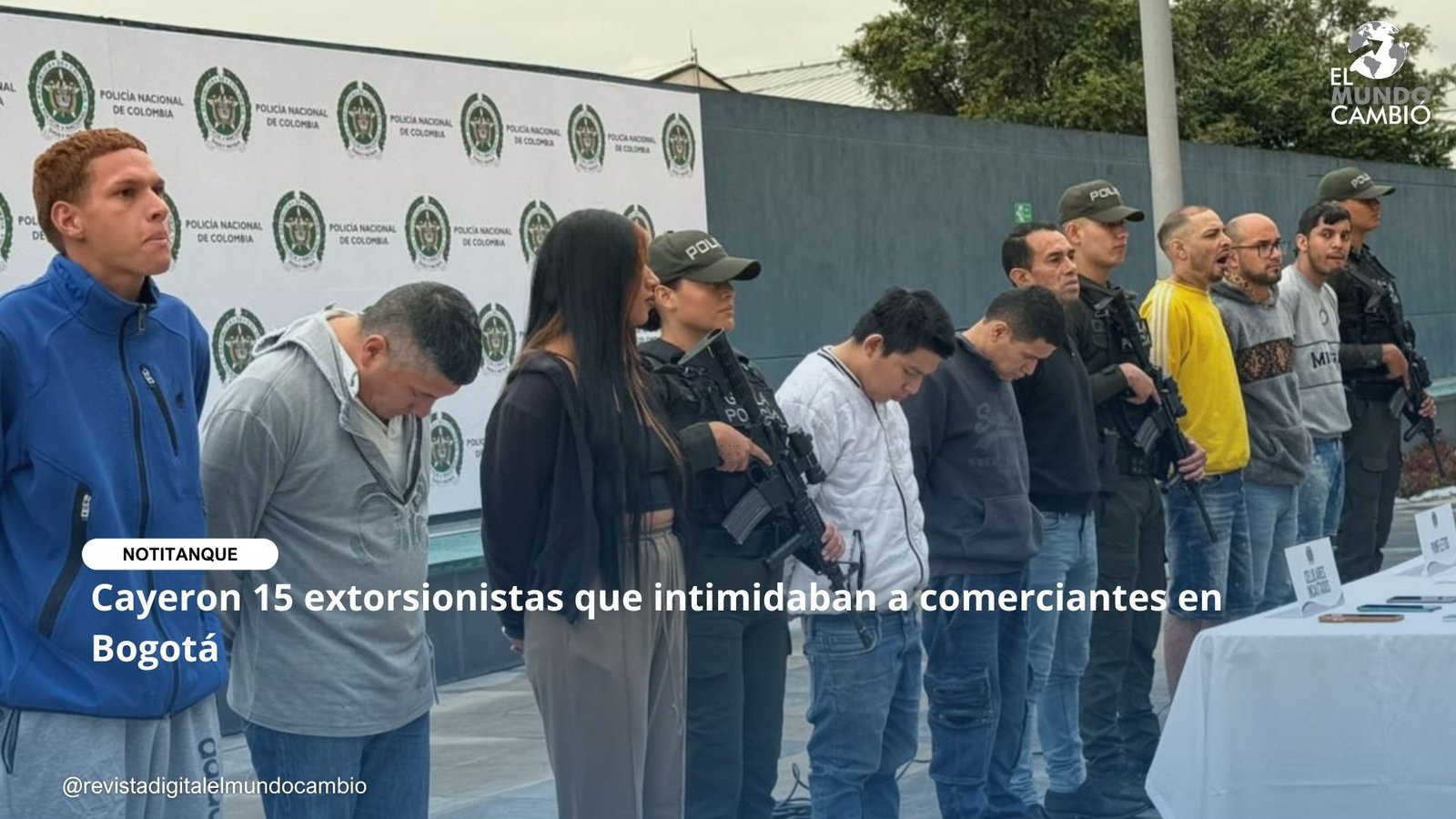 Cayeron 15 extorsionistas que intimidaban a comerciantes en Bogotá