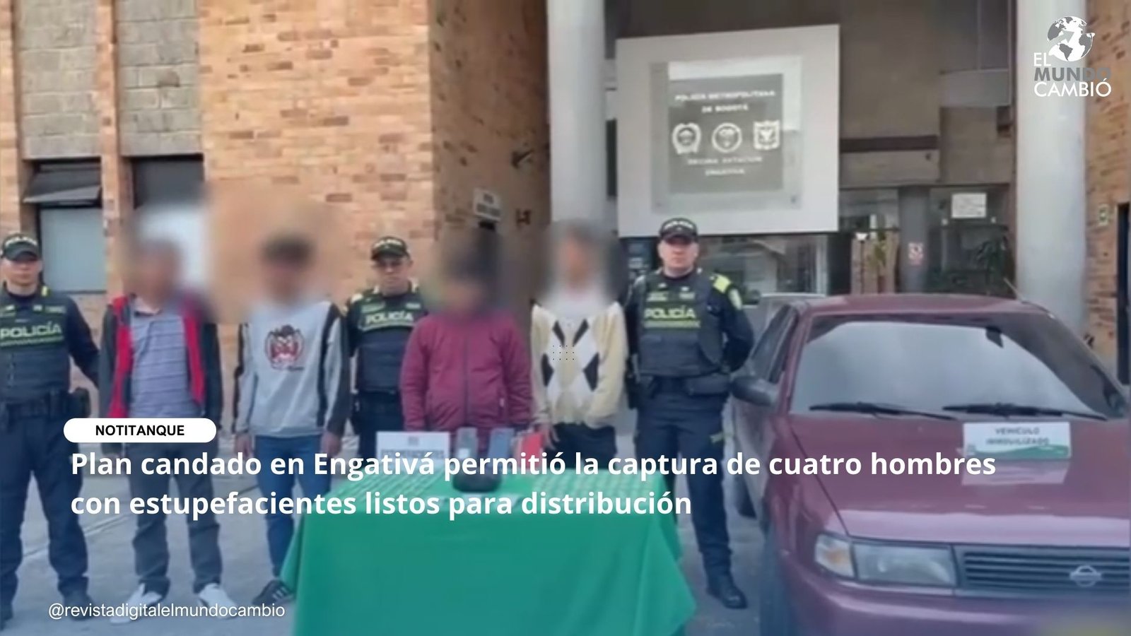 Plan candado en Engativá permitió la captura de cuatro hombres con estupefacientes listos para distribución