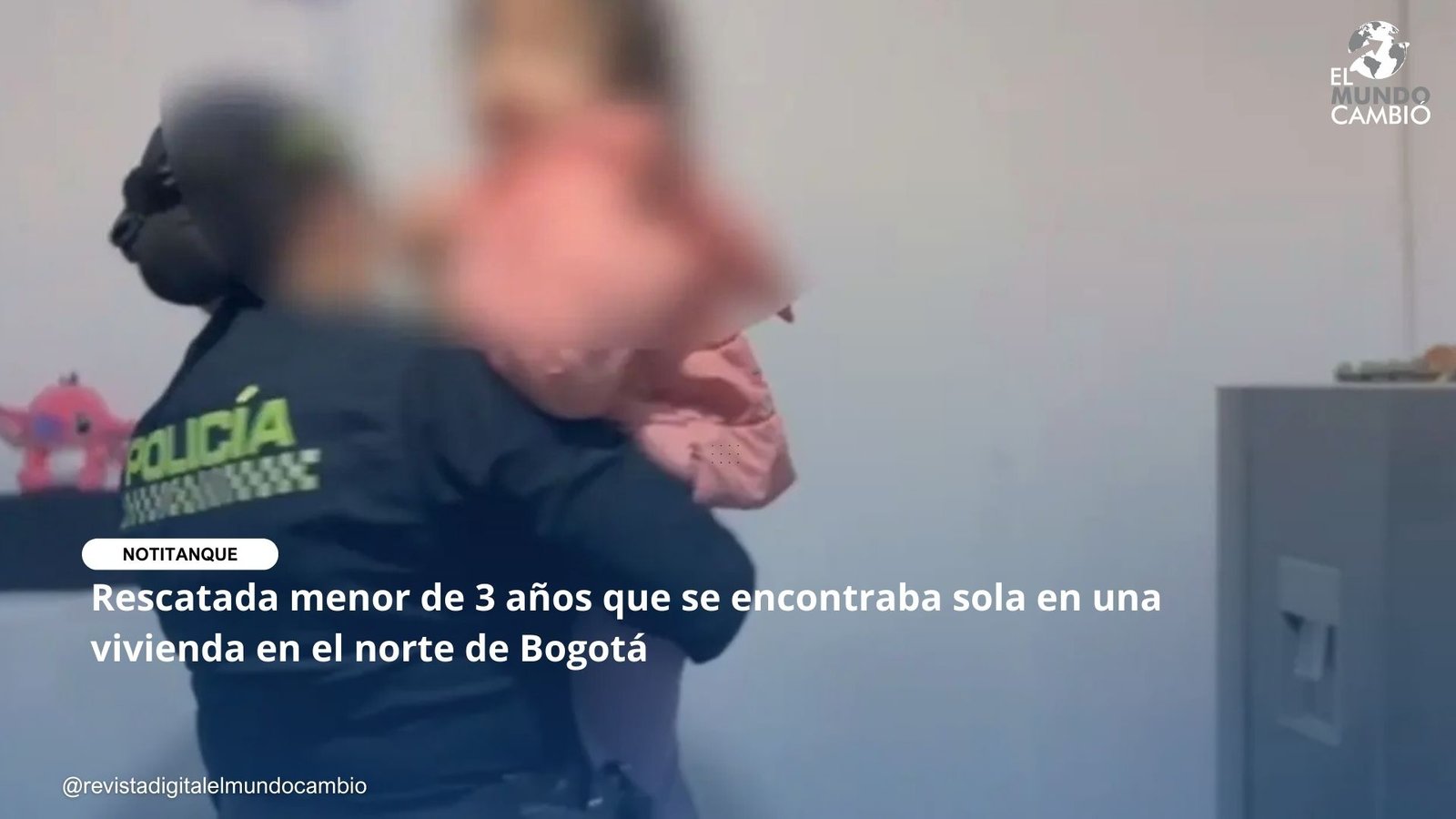 Rescatada menor de 3 años que se encontraba sola en una vivienda en el norte de Bogotá