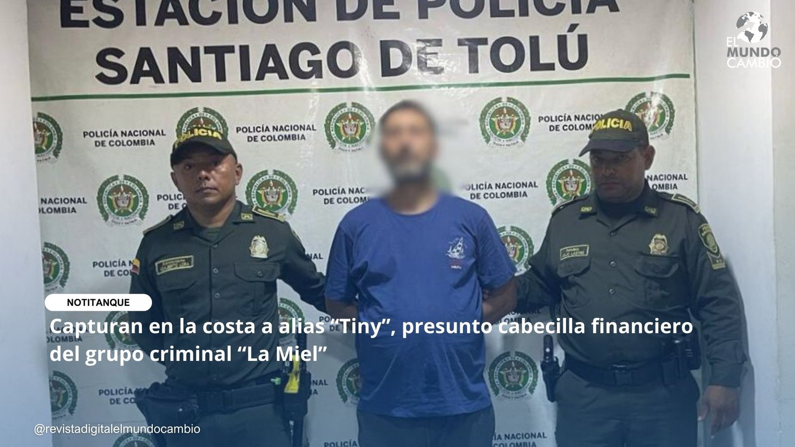 Capturan en la costa a alias “Tiny”, presunto cabecilla financiero del grupo criminal “La Miel”