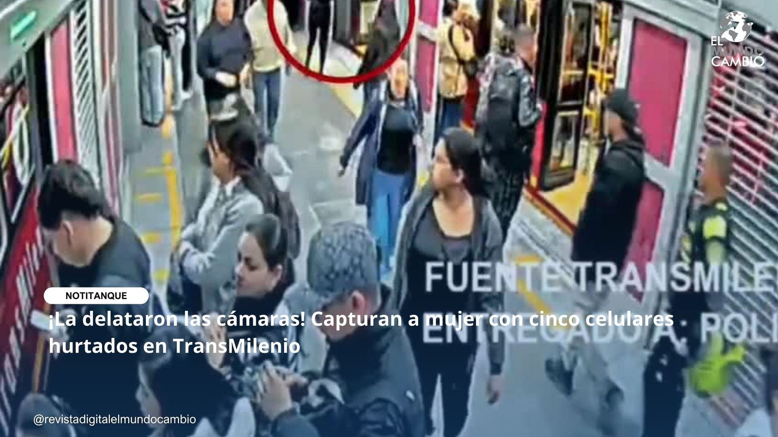 ¡La delataron las cámaras! Capturan a mujer con cinco celulares hurtados en TransMilenio