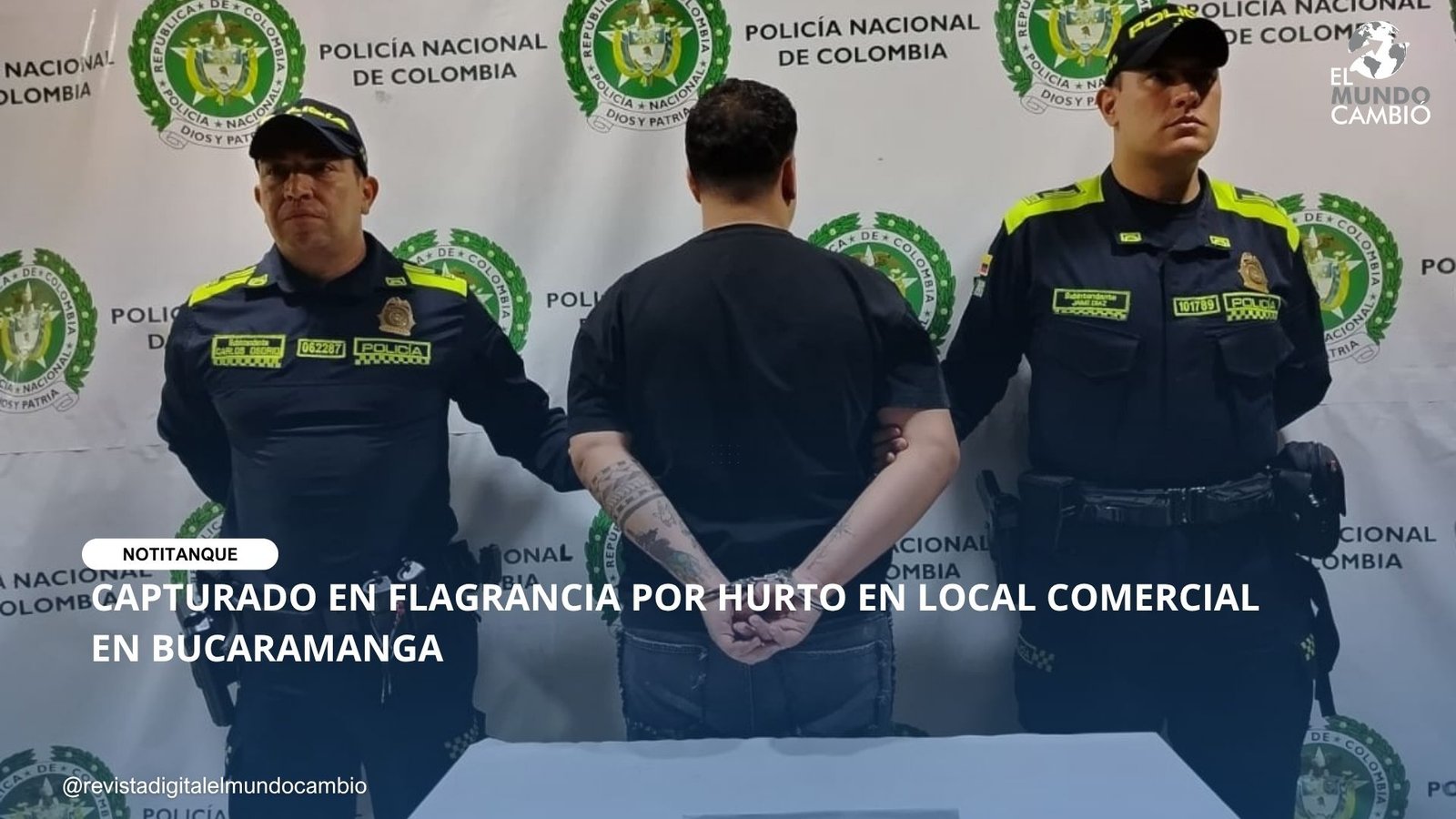 CAPTURADO EN FLAGRANCIA POR HURTO EN LOCAL COMERCIAL EN BUCARAMANGA