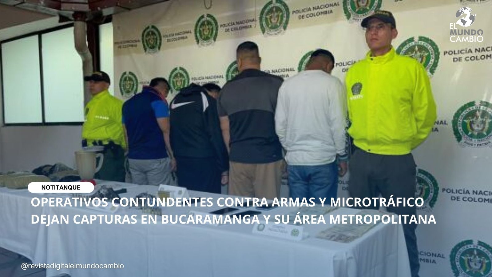 OPERATIVOS CONTUNDENTES CONTRA ARMAS Y MICROTRÁFICO DEJAN CAPTURAS EN BUCARAMANGA Y SU ÁREA METROPOLITANA