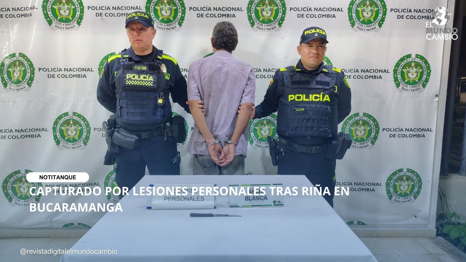 CAPTURADO POR LESIONES PERSONALES TRAS RIÑA EN BUCARAMANGA