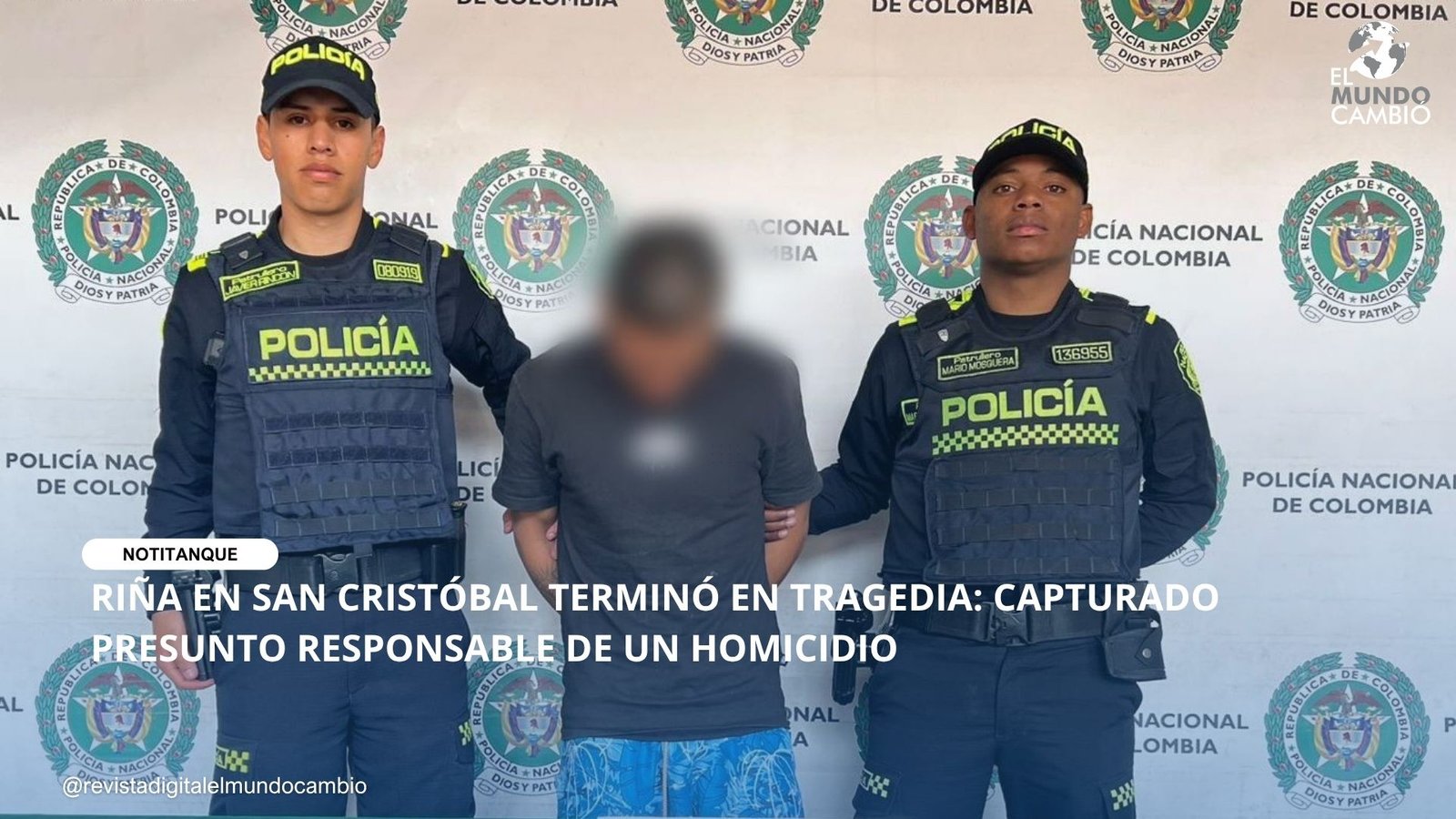 RIÑA EN SAN CRISTÓBAL TERMINÓ EN TRAGEDIA: CAPTURADO PRESUNTO RESPONSABLE DE UN HOMICIDIO