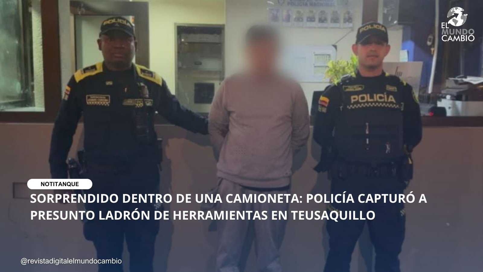 SORPRENDIDO DENTRO DE UNA CAMIONETA: POLICÍA CAPTURÓ A PRESUNTO LADRÓN DE HERRAMIENTAS EN TEUSAQUILLO