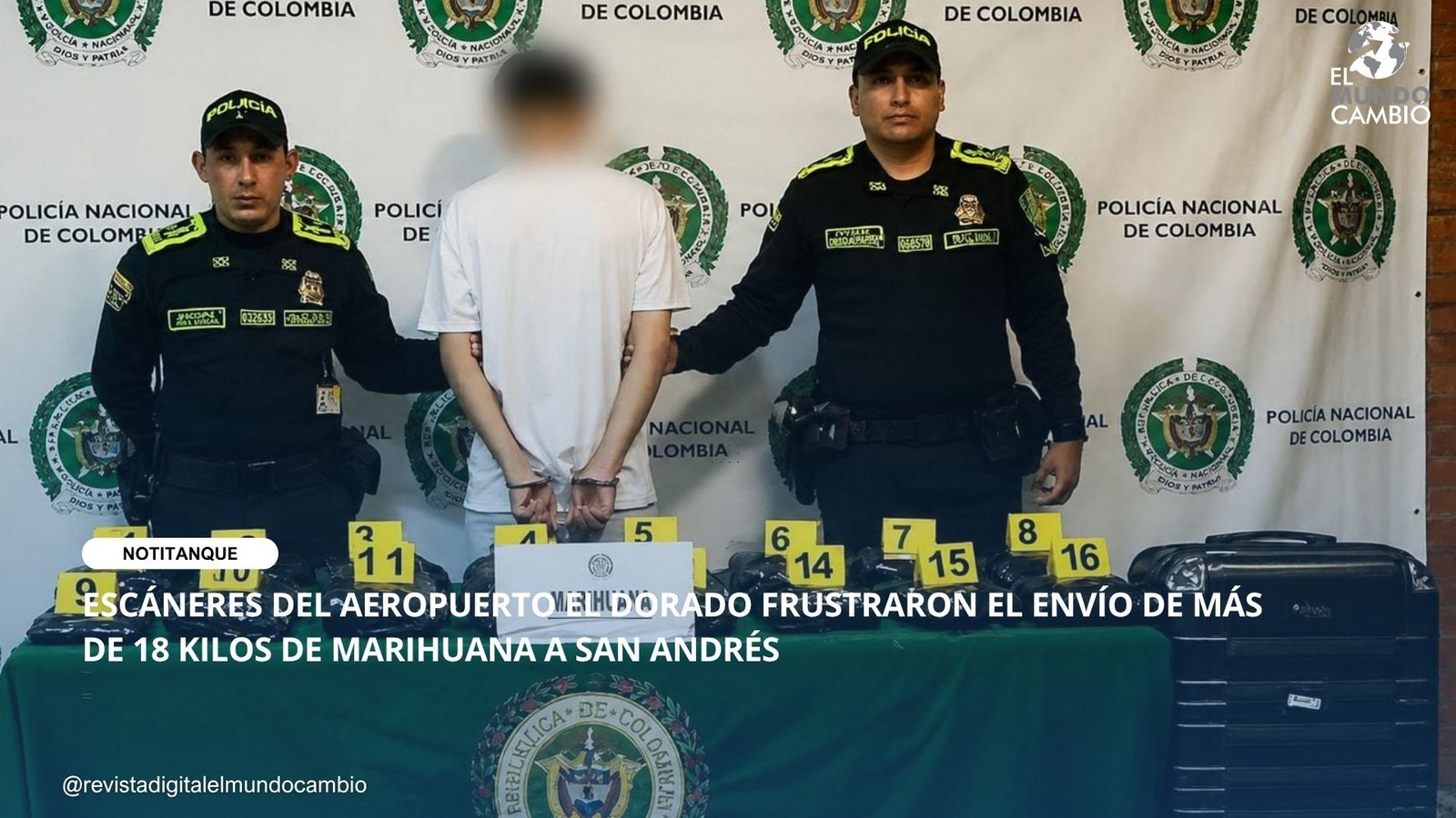 ESCÁNERES DEL AEROPUERTO EL DORADO FRUSTRARON EL ENVÍO DE MÁS DE 18 KILOS DE MARIHUANA A SAN ANDRÉS
