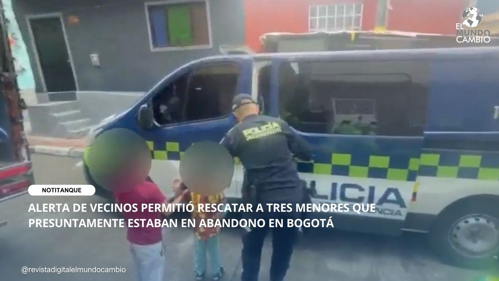 ALERTA DE VECINOS PERMITIÓ RESCATAR A TRES MENORES QUE PRESUNTAMENTE ESTABAN EN ABANDONO EN BOGOTÁ