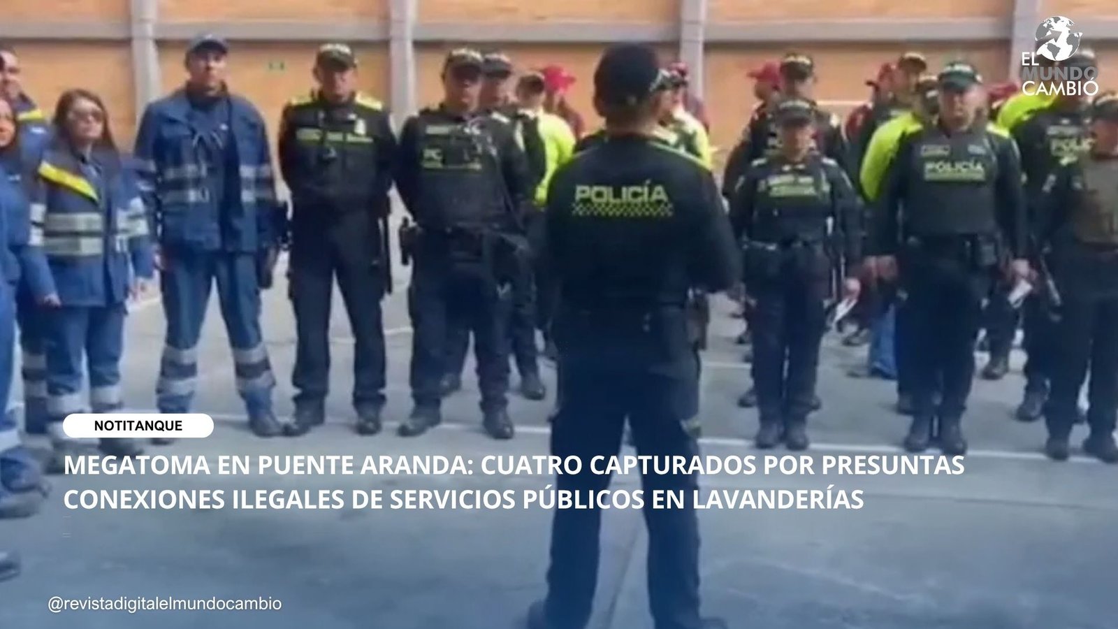 MEGATOMA EN PUENTE ARANDA: CUATRO CAPTURADOS POR PRESUNTAS CONEXIONES ILEGALES DE SERVICIOS PÚBLICOS EN LAVANDERÍAS