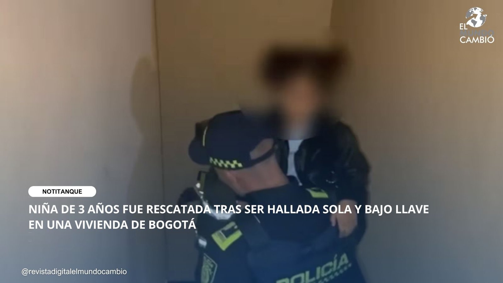 NIÑA DE 3 AÑOS FUE RESCATADA TRAS SER HALLADA SOLA Y BAJO LLAVE EN UNA VIVIENDA DE BOGOTÁ