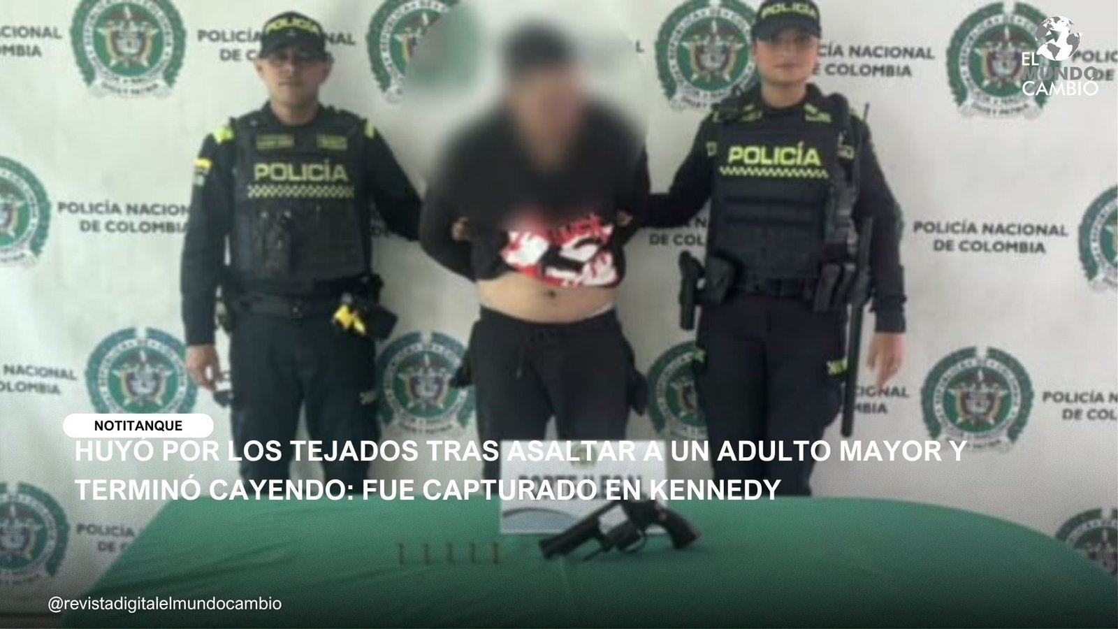 HUYÓ POR LOS TEJADOS TRAS ASALTAR A UN ADULTO MAYOR Y TERMINÓ CAYENDO: FUE CAPTURADO EN KENNEDY