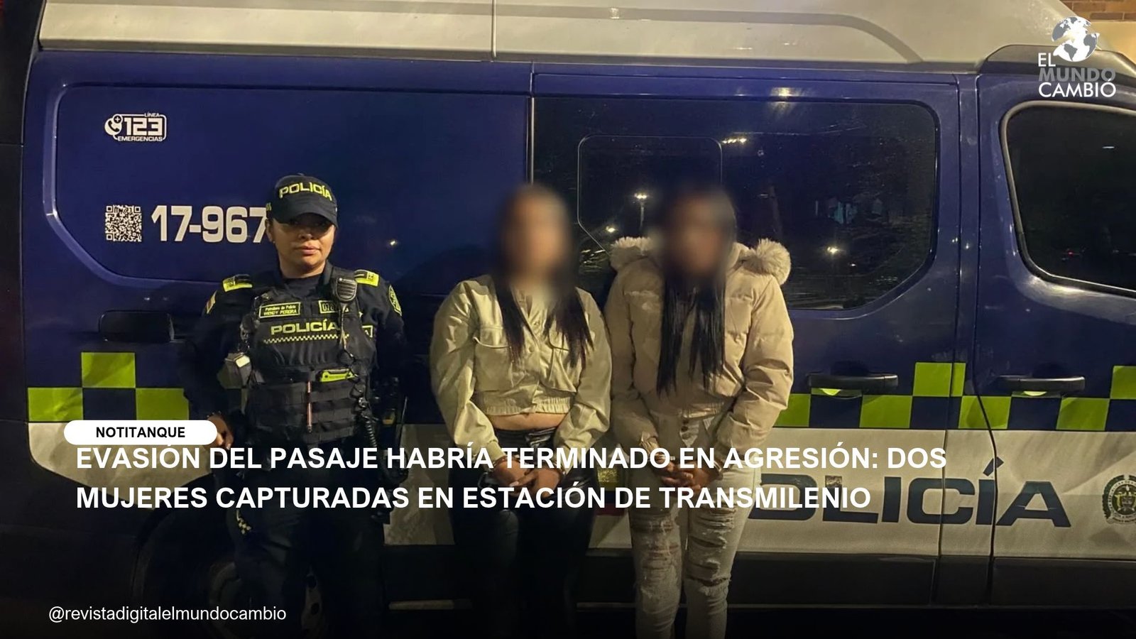 EVASIÓN DEL PASAJE HABRÍA TERMINADO EN AGRESIÓN: DOS MUJERES CAPTURADAS EN ESTACIÓN DE TRANSMILENIO