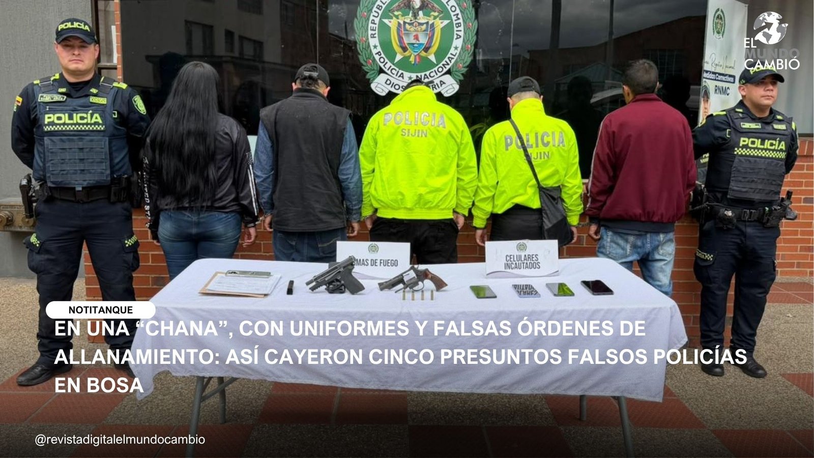 EN UNA “CHANA”, CON UNIFORMES Y FALSAS ÓRDENES DE ALLANAMIENTO: ASÍ CAYERON CINCO PRESUNTOS FALSOS POLICÍAS EN BOSA