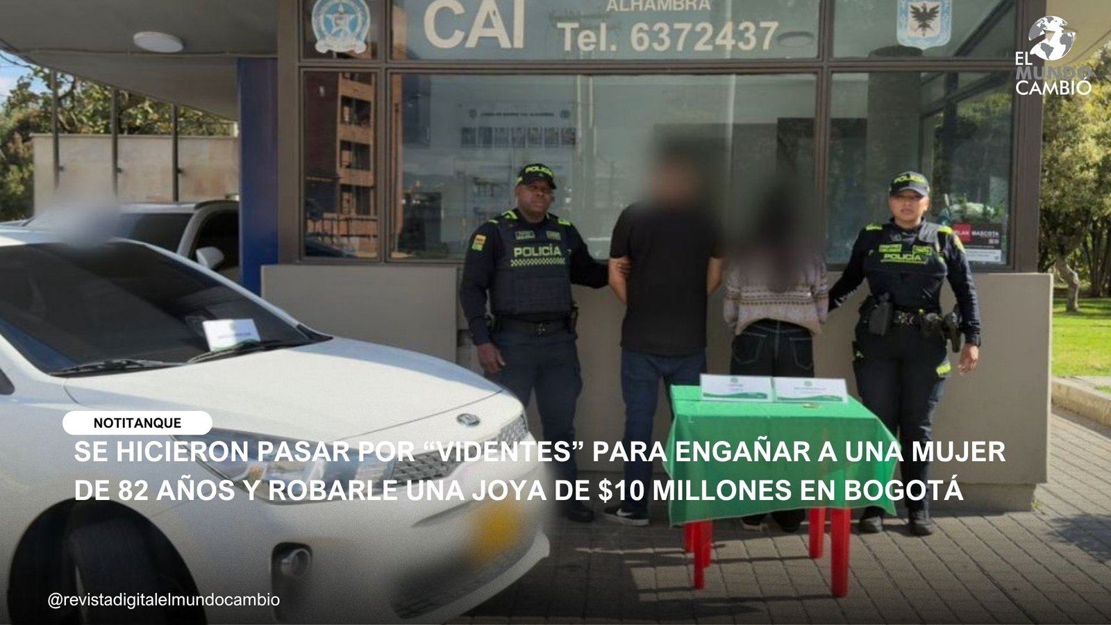 SE HICIERON PASAR POR “VIDENTES” PARA ENGAÑAR A UNA MUJER DE 82 AÑOS Y ROBARLE UNA JOYA DE $10 MILLONES EN BOGOTÁ