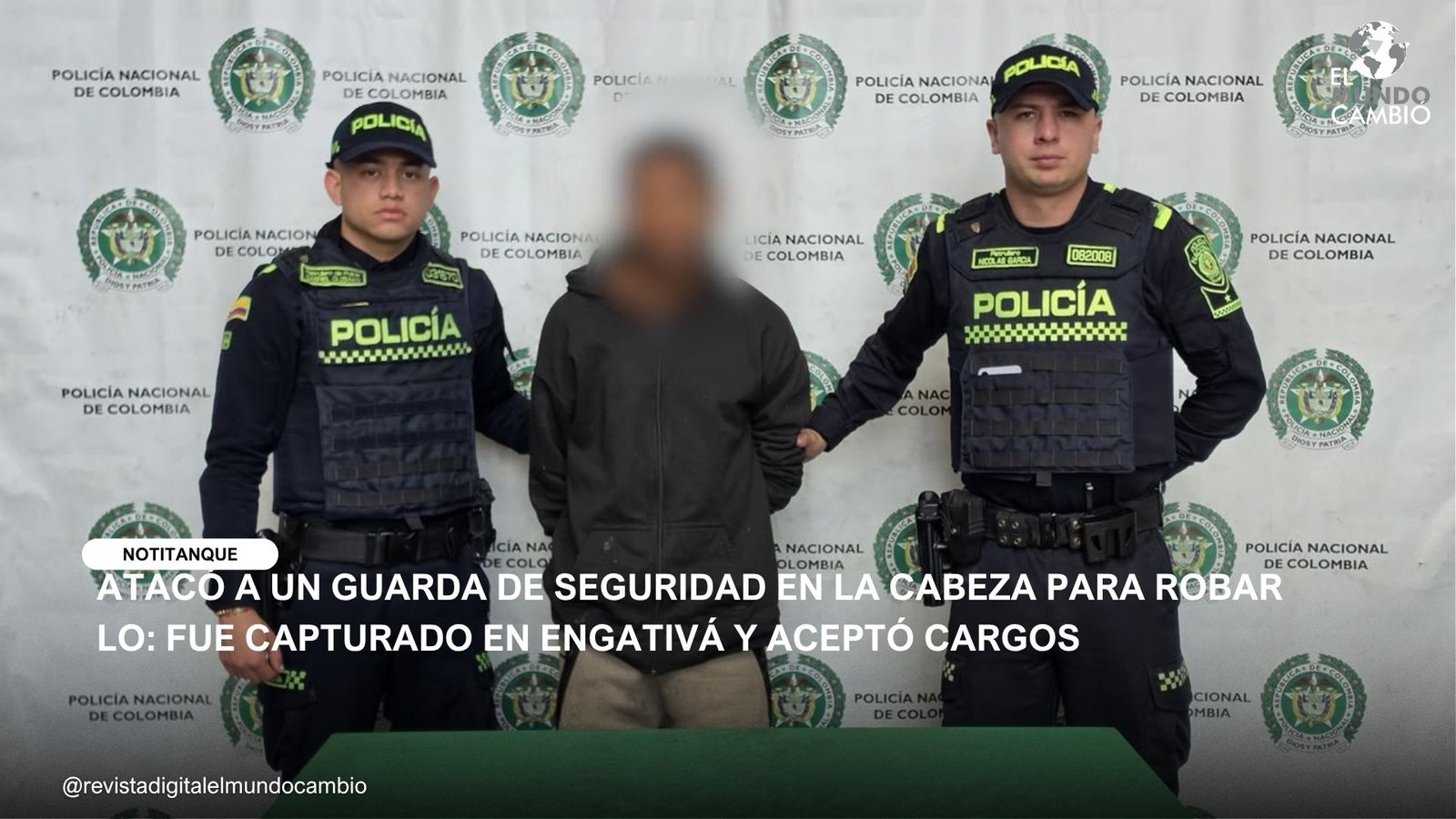 ATACÓ A UN GUARDA DE SEGURIDAD EN LA CABEZA PARA ROBARLO: FUE CAPTURADO EN ENGATIVÁ Y ACEPTÓ CARGOS
